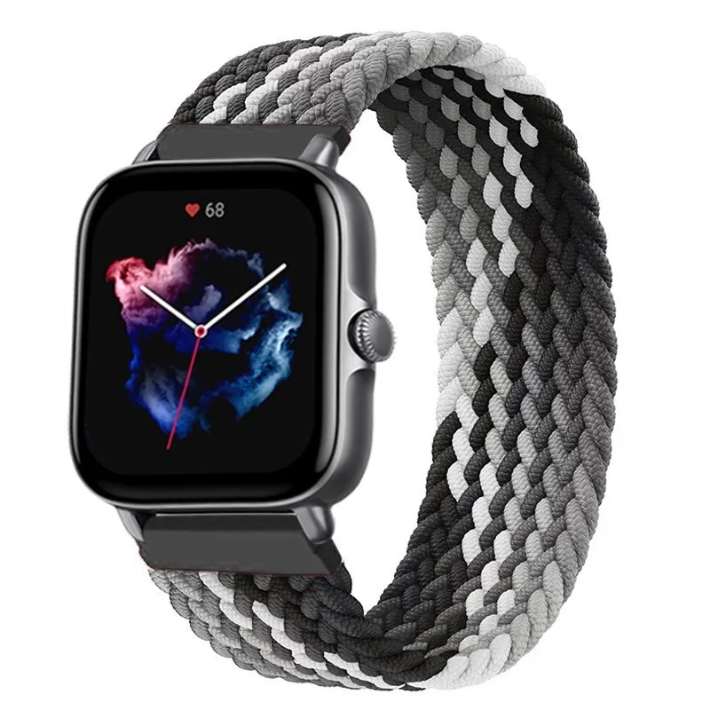Фото Плетеный ремешок-петля 20 мм/22 мм для Amazfit GTR 4/3/3 Pro/47 мм/GTR 2/2e/GTS 4/3/2/2e/GTS2 Mini/браслет для часов Amazfit Bip 6/5 №3