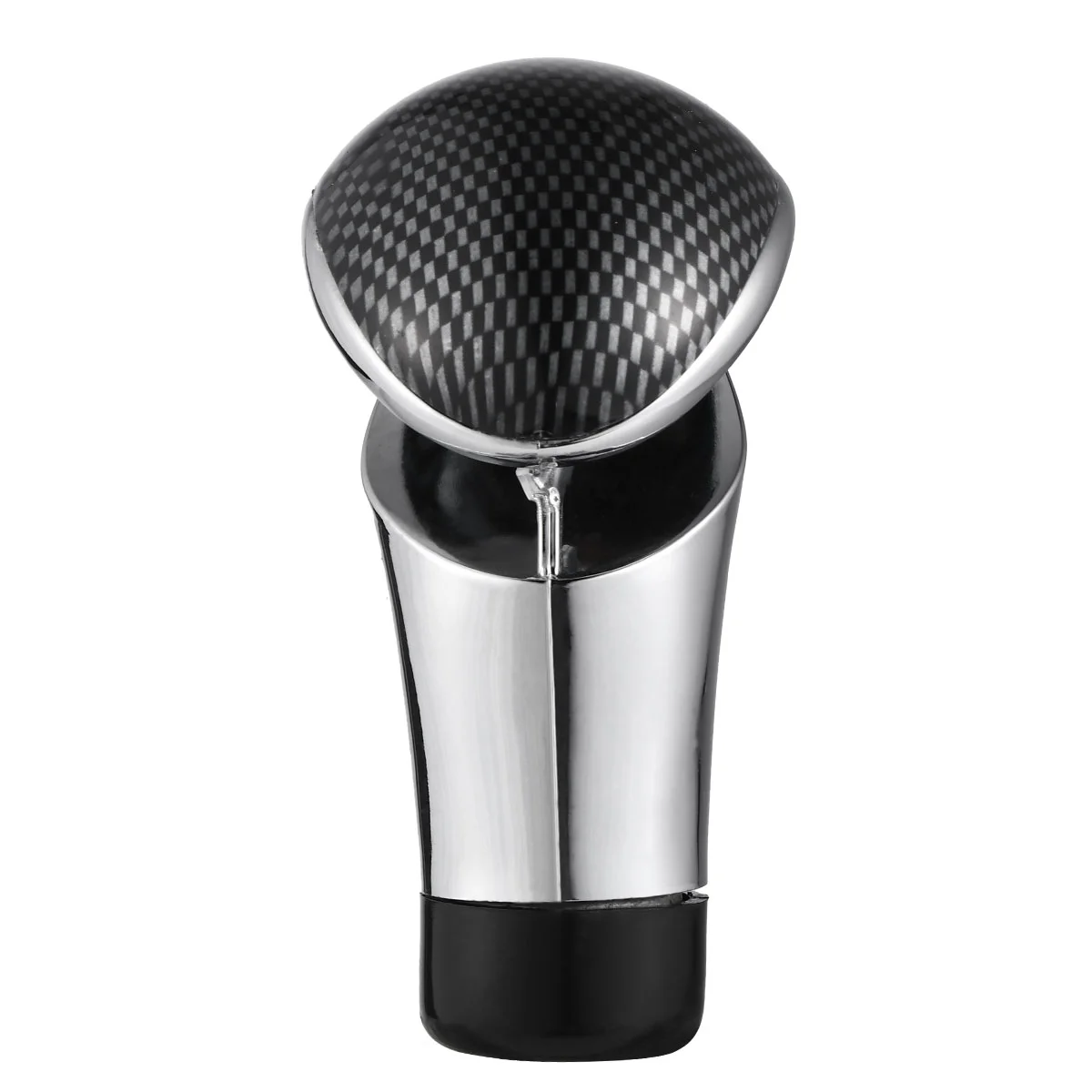 

Car Gear Knob Automatic Transmission Lever Knob Automobile Accessories (Carbon Fiber and Silver)