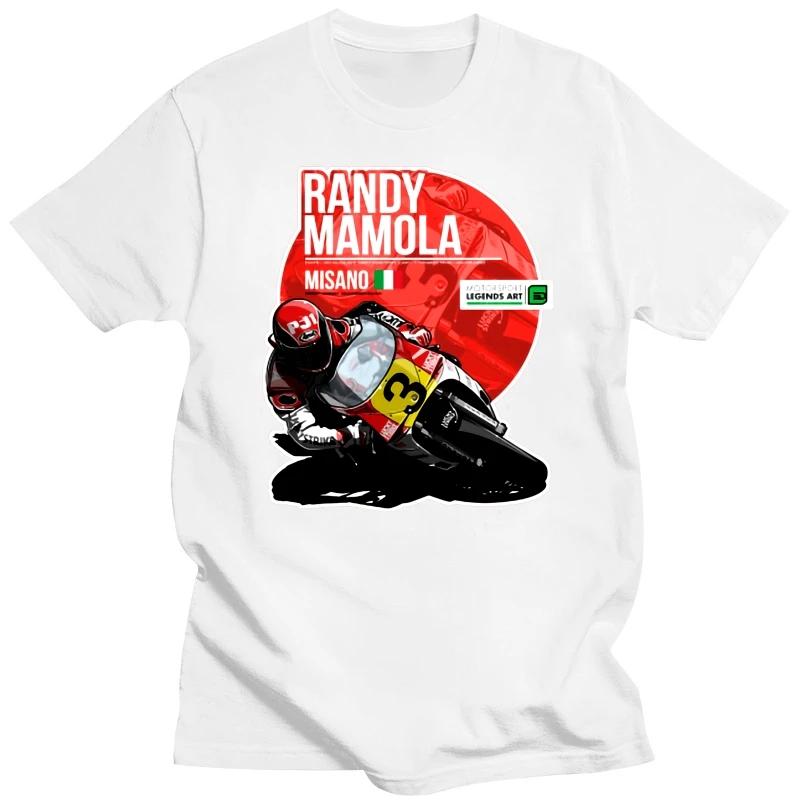 Men t-shirt Randy Mamola 1987 Misano tshirt Women t shirt