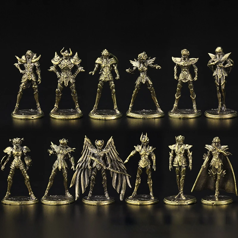 

Saint Seiya Metal Brass 5cm 12 Constellations Soldiers Hand-made Models Toys Like To Collect Gifts