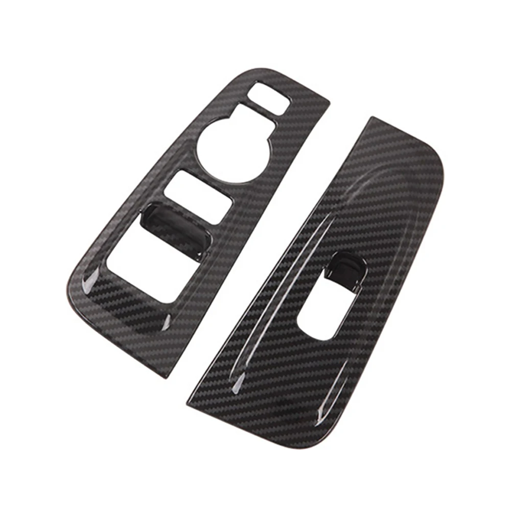 

2Pcs ABS Carbon Fiber Window Armrest Trim Cover for Hyundai Grand Starex H1 2019 2020 Car Interior Accessories