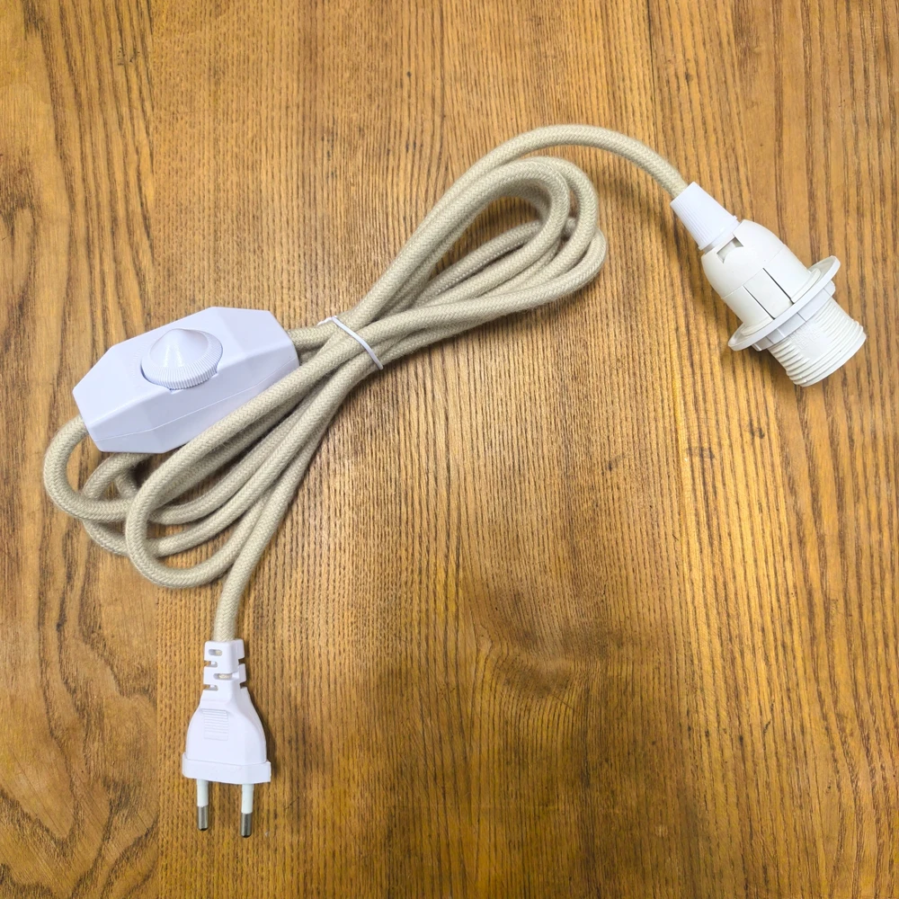 

Шнур питания тканевый с диммером E14