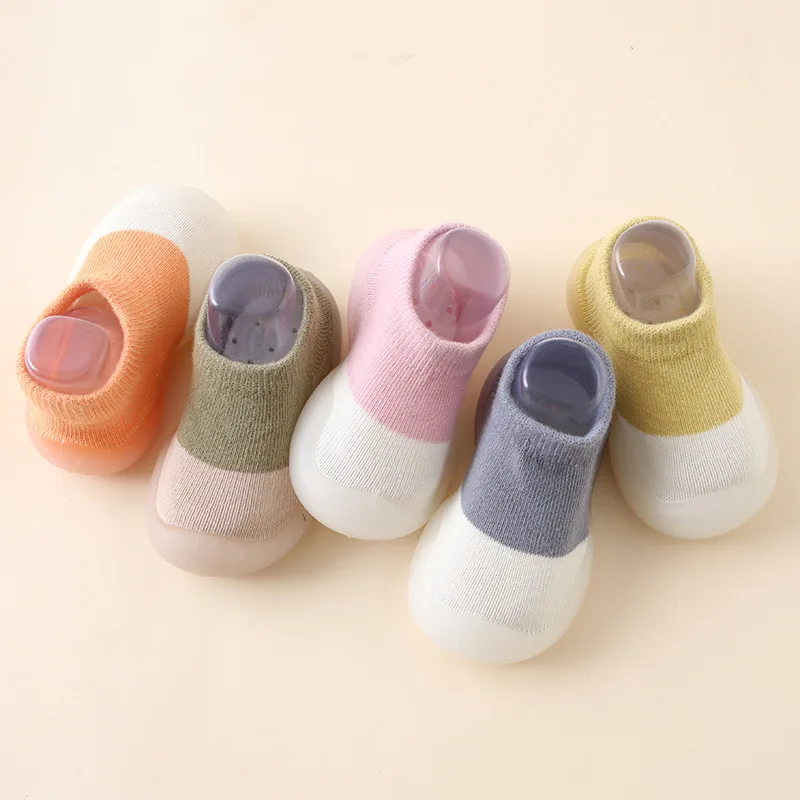 

Baby Socks Shoes Doll Soft Soled Child Floor Sneaker BeBe Toddler Girls First Walkers Infant Color Matching Cute Kids Boys Shoes