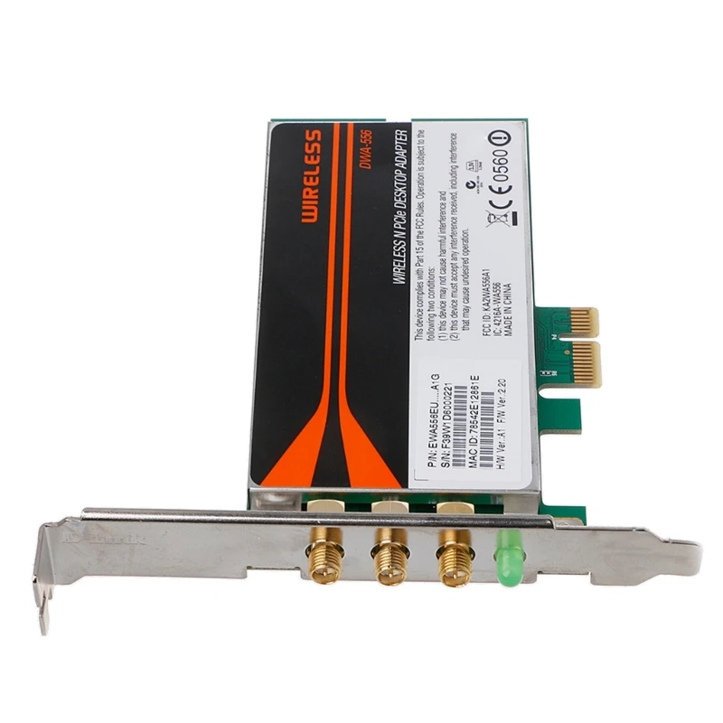 DWA-556 Беспроводной PCI-E настольный адаптер Wi-Fi-карта Низкопрофильная Прямая