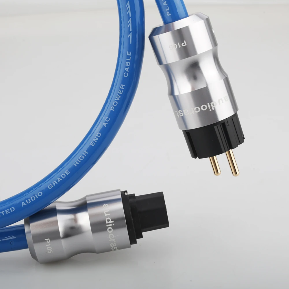 Высококлассный Электрический посеребренный ЭМС-экран, сетевой шнур переменного тока, США, ЕС, посеребренный шнур питания Schuko Кабель питания Hi-Fi, кабель питания