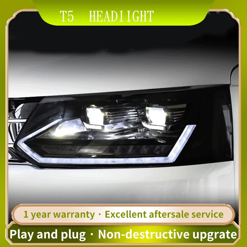 

For Volkswagen Caravelle T5 Headlight Assembly VW Caravelle T5 ALL LED Front Lamp Turn Signal Dynamic High Beam Front Lamp