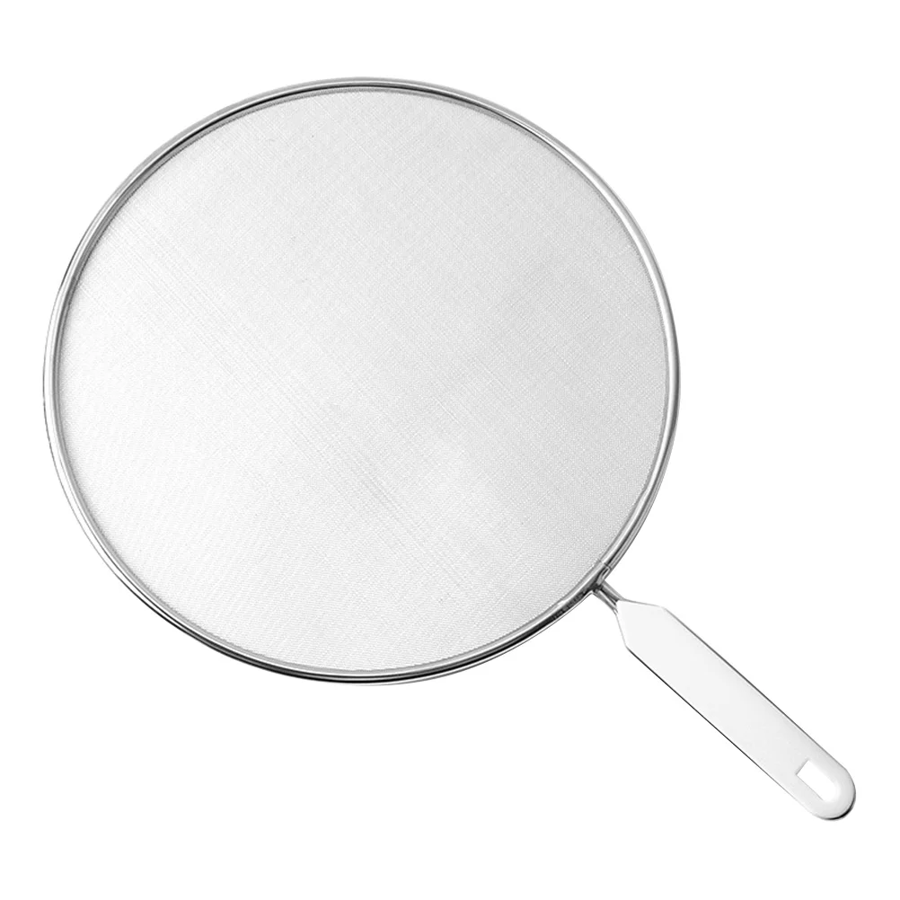 

Splatter Grease Screen Flour Guard Stainless Steel Cooking Mesh Sifter Oil Sieve Cover Shaker Shield Kitchen