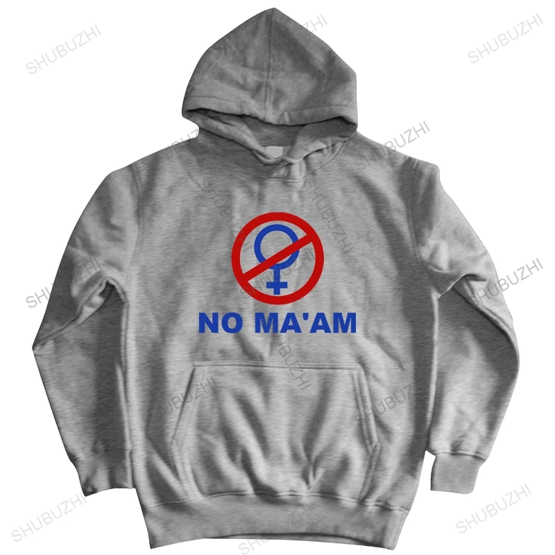 

autumn Fashion NO MA'AM funny bundy joke parody party Mens Cotton jacket zipper Style Hip-Hop Tops pullover cotton for boys