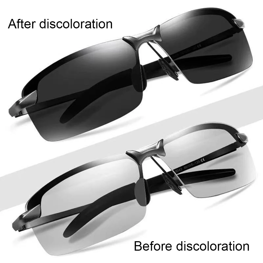 

Night Vision Glasses Men Anti-Glare Driving Goggle Half Frame Polarized Sunglasses For Driver Male Day And Night Eyeglasses