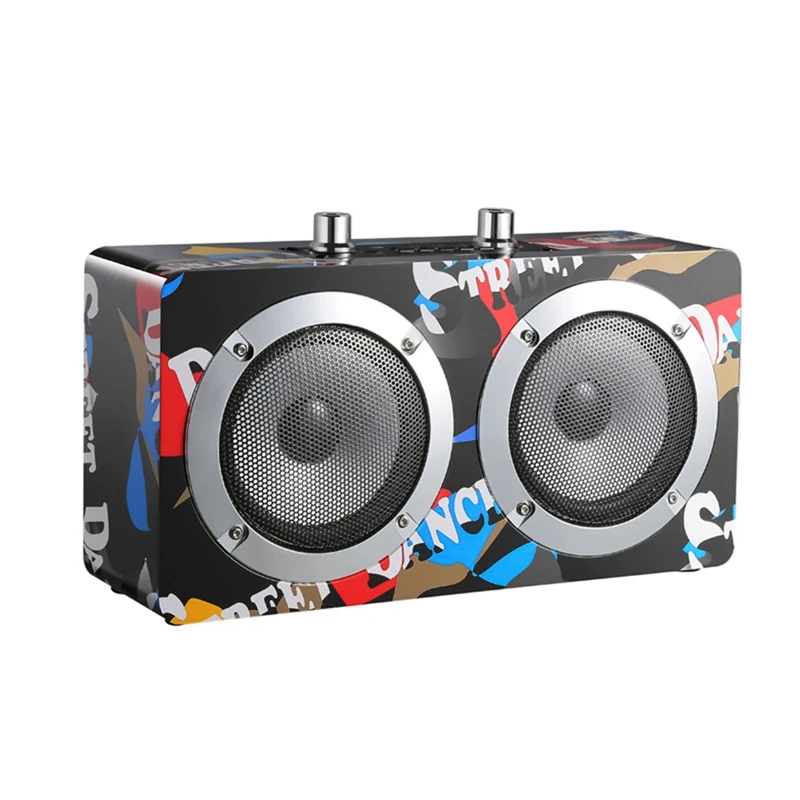 

Portable Bluetooth Home Theater Wireless Wooden Speaker Microphone TF FM Radio Amplifier High-Fidelity Player