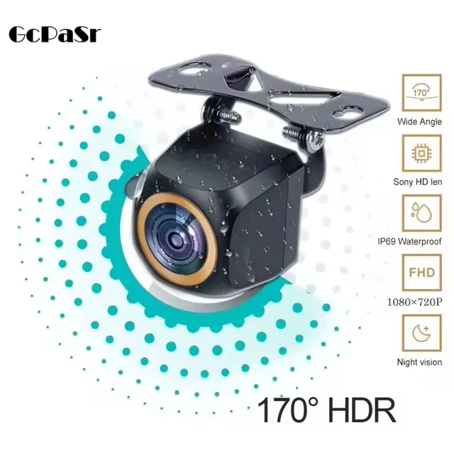 

Автомобильная камера заднего вида AHD 1920x1080P 200 ° Для Fisheye Golden Lens Full HDR ночного видения задняя камера заднего вида автомобиля передняя камера