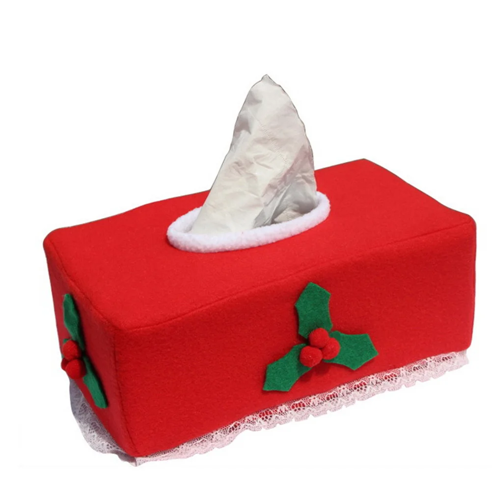 

2pcs Christmas Theme Appearance Tissue Box Home Desktop Decoration Box