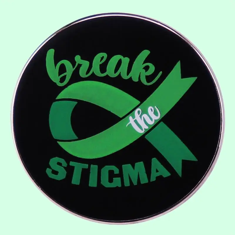 

Breaking the Mental Illness Stigma Pin Badge Enamel Pin Wrap Clothing Lapel Brooch Exquisite Badge Fashion Jewelry Friend Gifts