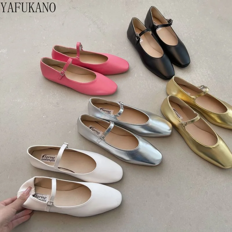 

Soft Bottom Girl Flat Shoes Simple Retro 2022 New Fairy Style All-match Gentle Single Shoes Buckle Strap Small Leather Shoes
