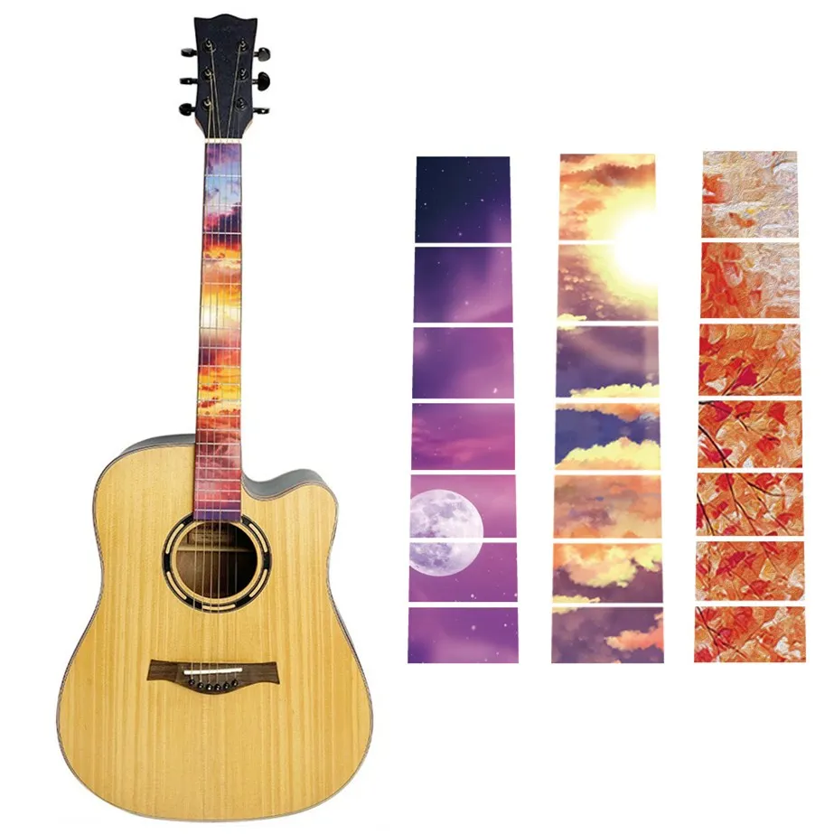 

New Funny Guitar Fretboard Decals Inlay Stickers Guitar Fingerboard Guitar Bass Ukulele Sticker Stringed Instruments Accessories