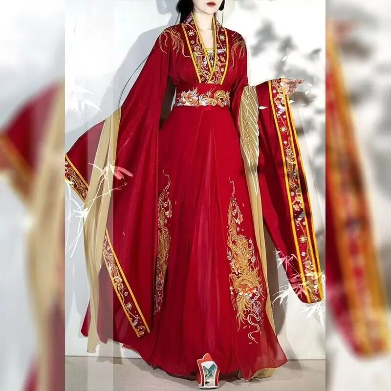 Женское традиционное платье Hanfu с вышивкой костюм ханьфу для костюмированной