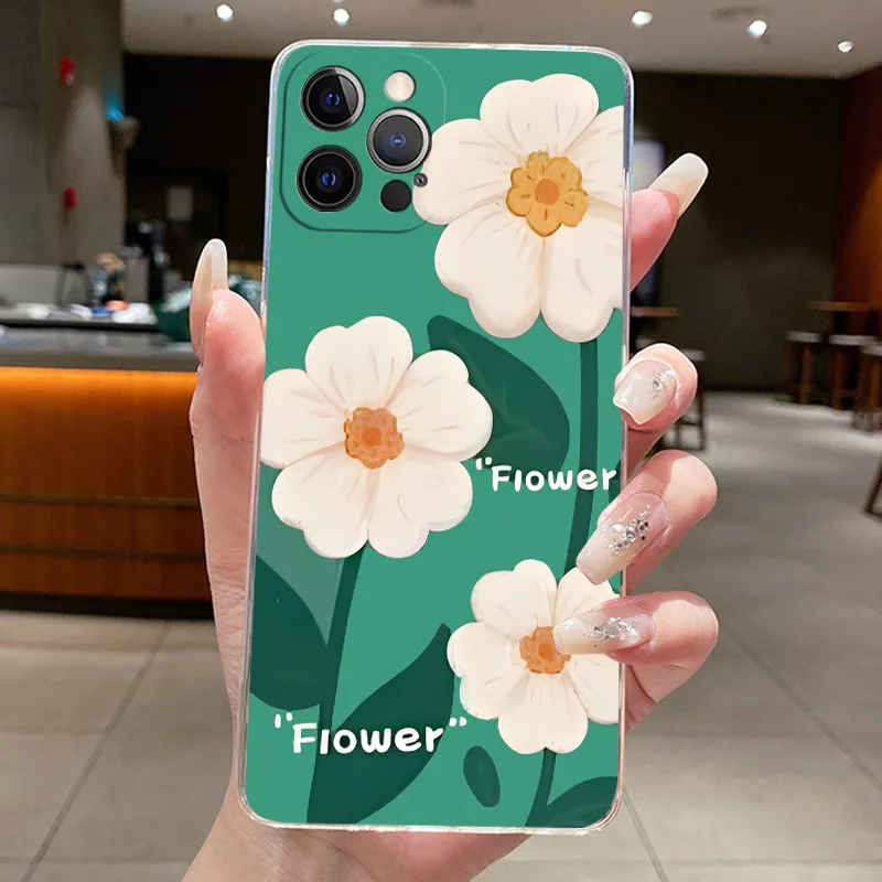 Фото Чехол для iPhone 12, 12Pro, 12ProMax, роскошный модный чехол с изображением бабочки и цветов, прозрачный, мягкий, из ТПУ, силиконовый чехол для iPhone 12 Pro Max №3