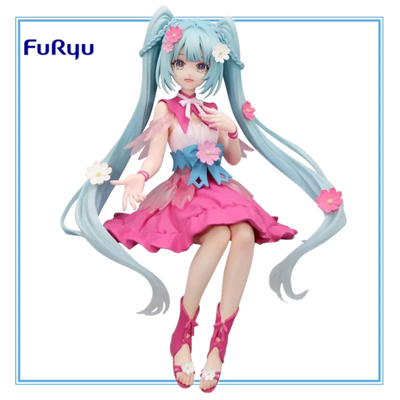 В наличии оригинальная фигурка FuRyu Vocaloid Hatsune Miku Cosmos Flower Fairy Noodle Stopper 14 см