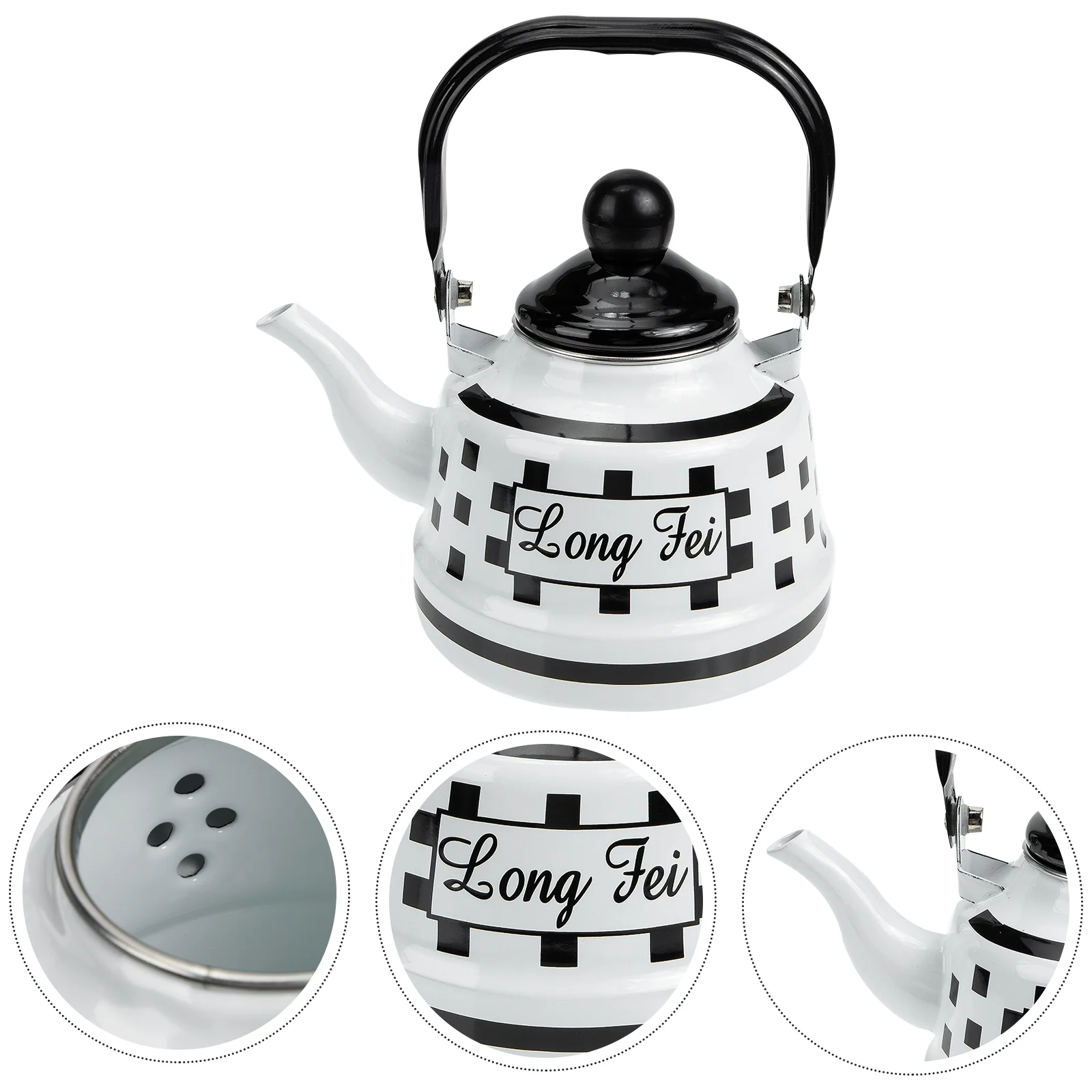 

Enamel Steel Coffee Pot Heating Water Kettle Practical Water Heating Pot