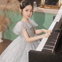 girl dress princess dress high end fluffy gauze childrens birthday flower girl wedding little girl piano performance dress
