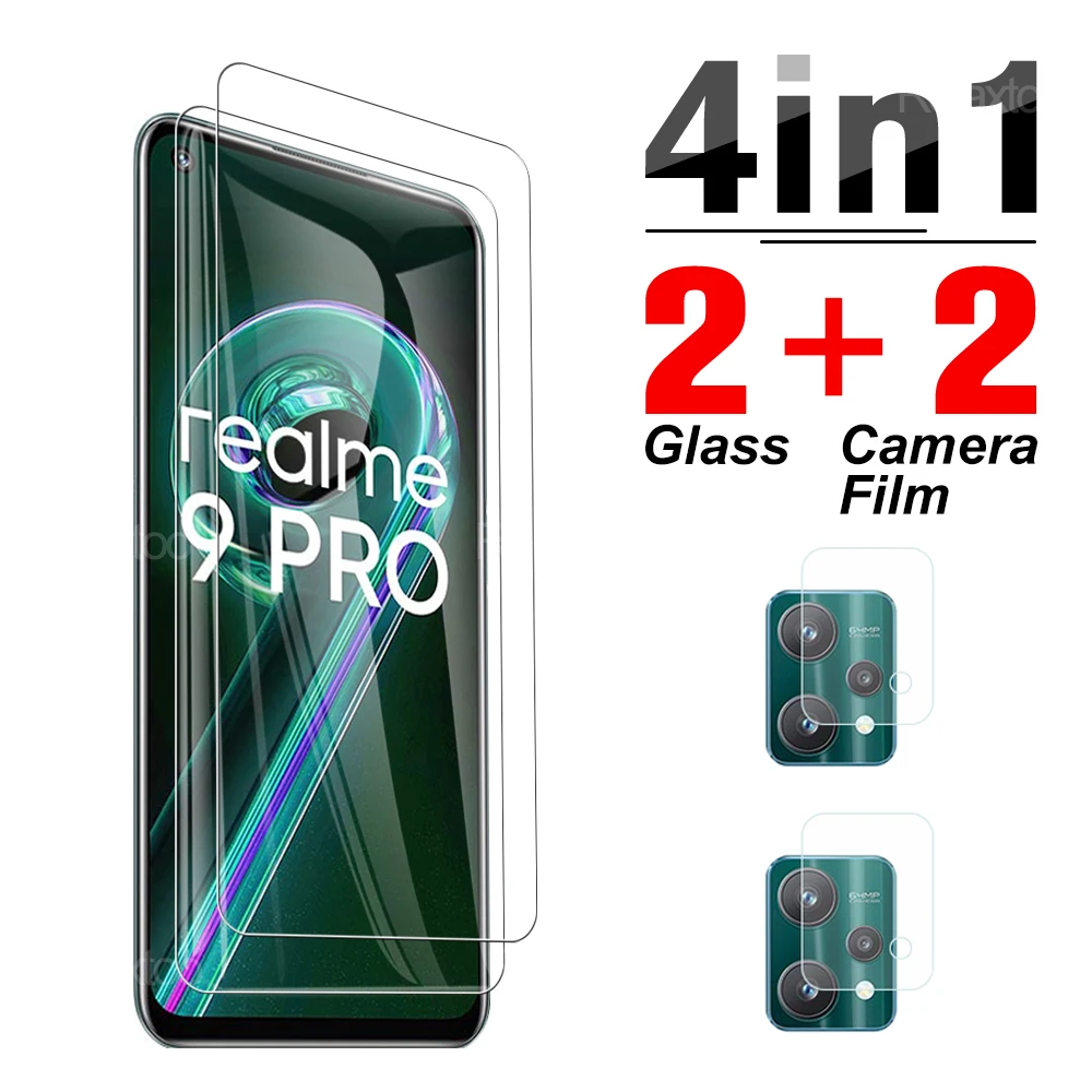 

4IN1 Glass Camera For OPPO Realme 9Pro 9ProPlus 9 Pro Plus 9Pro+ For Realme9 Lens Protective Film Screen Protector 6.6" RMX3471