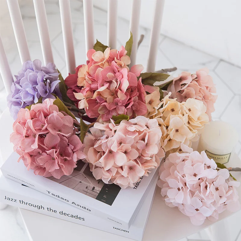 

Simulation Hydrangea Handmade Dried Flowers For Wedding Living Room Resturant Decoration Bedroom