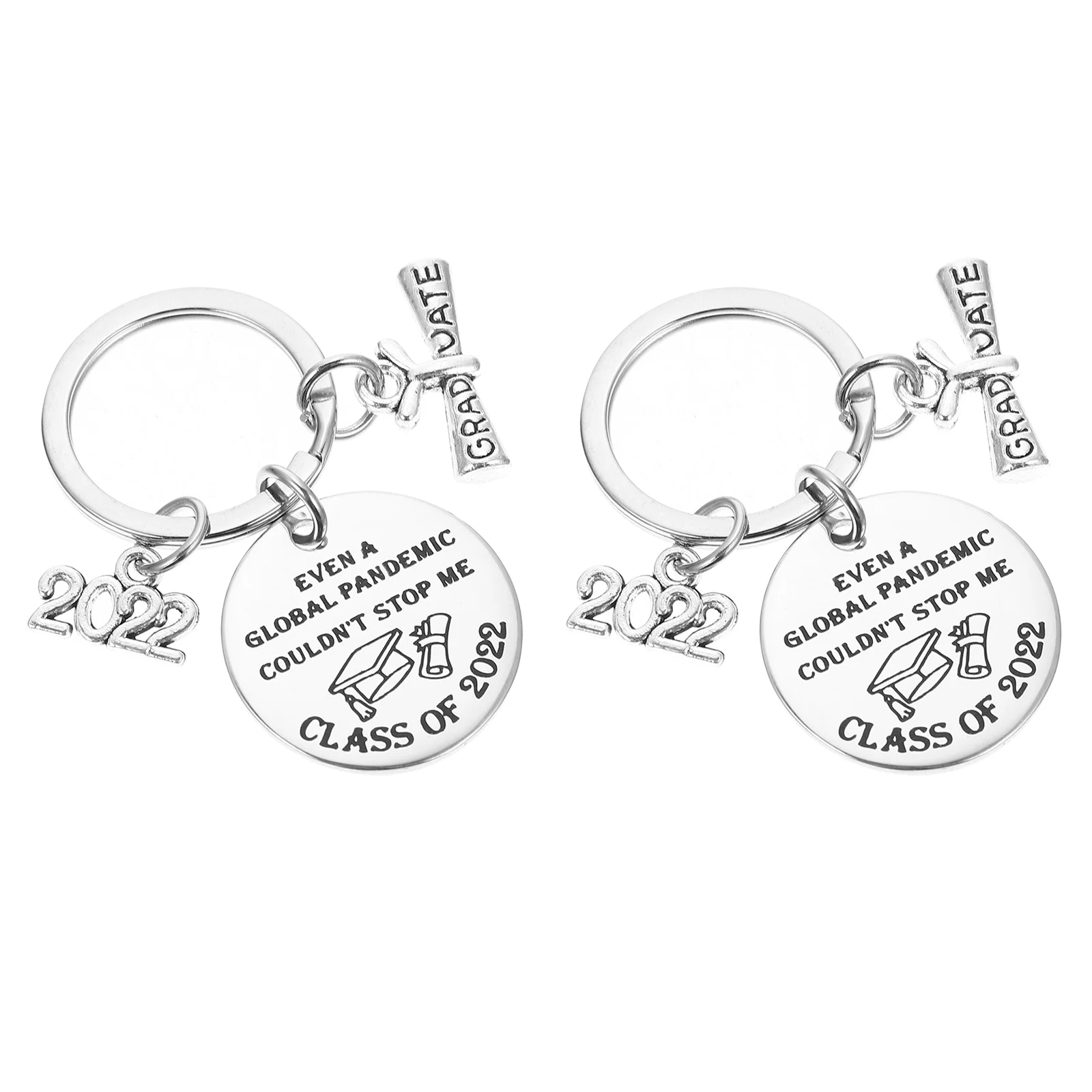 

2pcs Graduation Themed Keychain Graduation Key Ring Unique Bag Hanging Decor