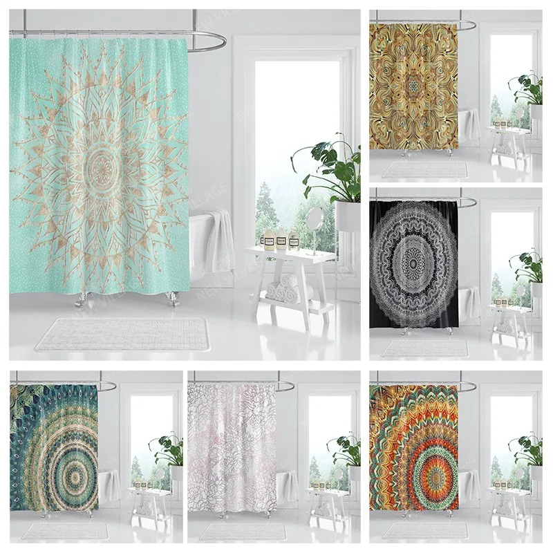 

Водонепроницаемая тканевая занавеска для душа, занавеска для ванной, аксессуары, занавеска для ванной, 180x200 см, 240*200 см, богемное украшение, в...