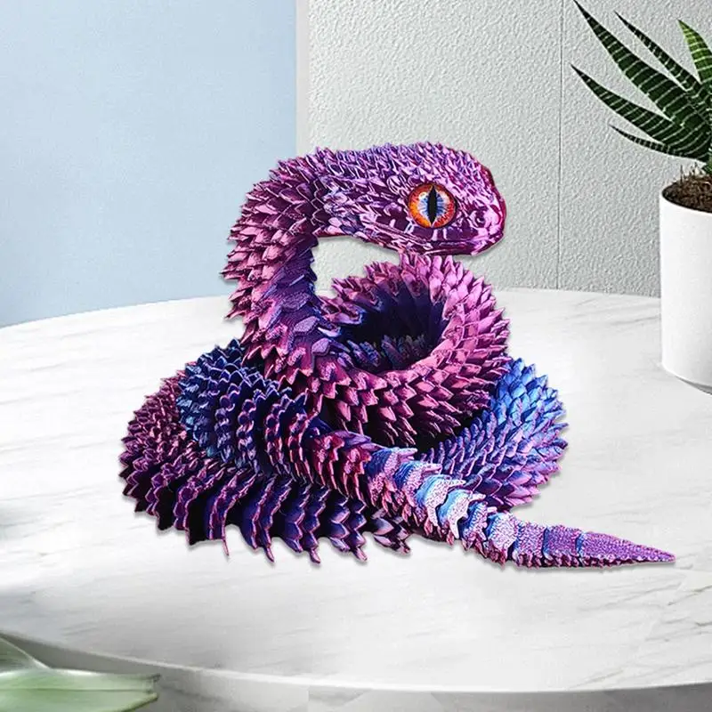 3D печатные фигурки змеиного дракона 3d новогоднее украшение 2025 традиционное для