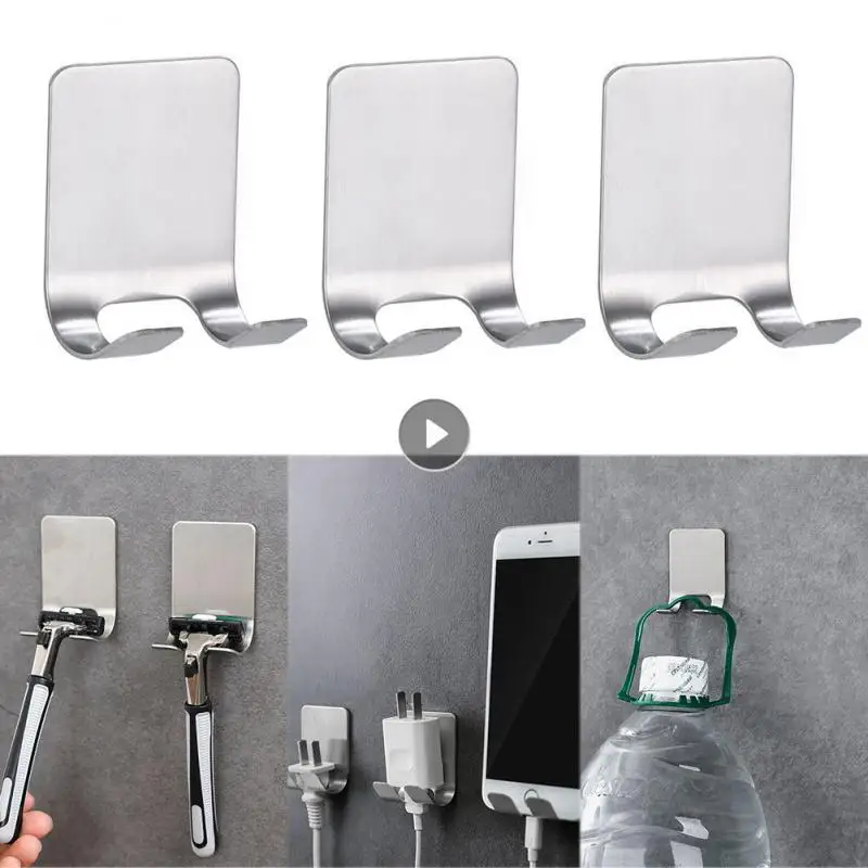 

Storage Hook Punch Free Storage Holder Stand Organizer Hanger Hooks Wall Bathroom Hair Dryer Shaving Razor Shaver Storage Shelf