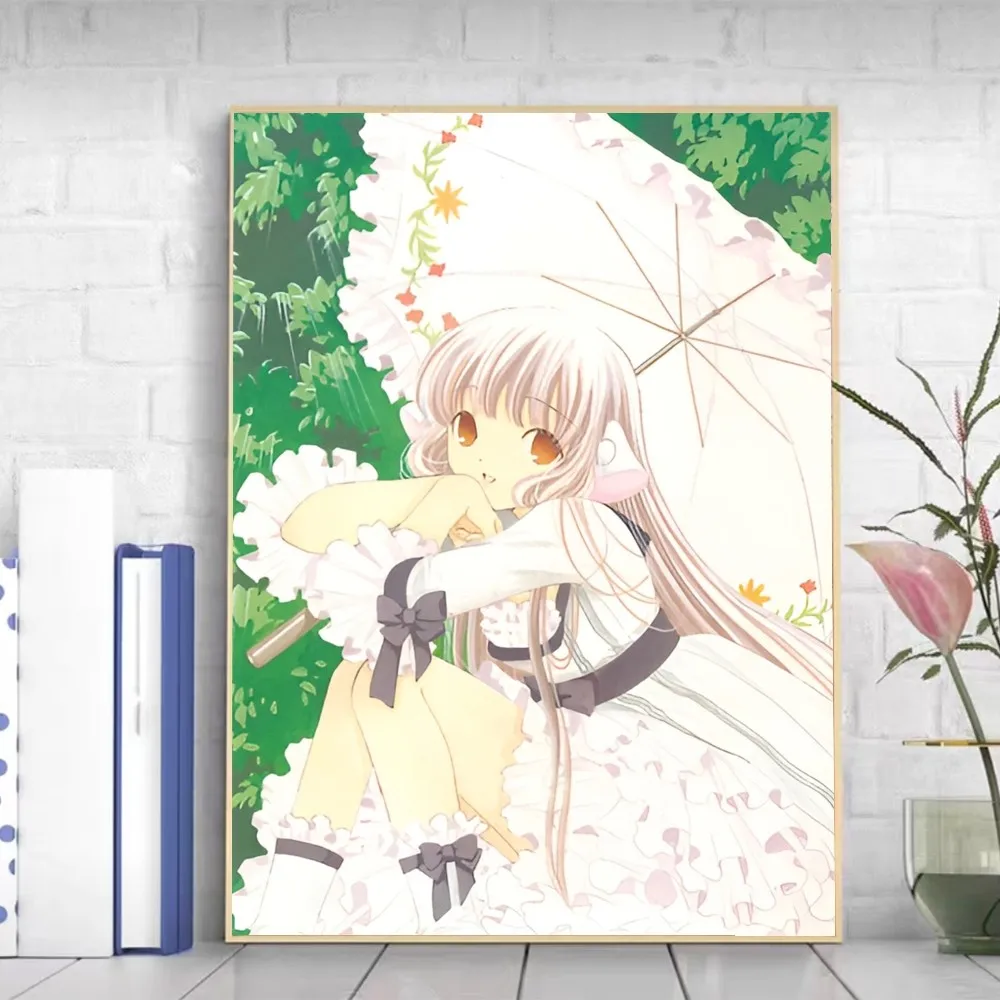 Аниме Chobits ретро постер из крафт-бумаги самоклеящаяся искусство наклейка бумаги
