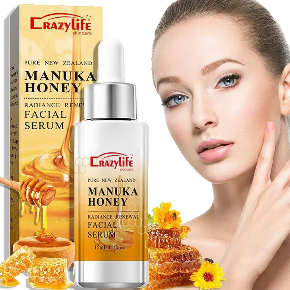 

15ml Honey Gold Face Serum Repairing Essence Moisturizing Pores Lifing Anti-wrinkle Oil Face Control Serum Shrink B2W3