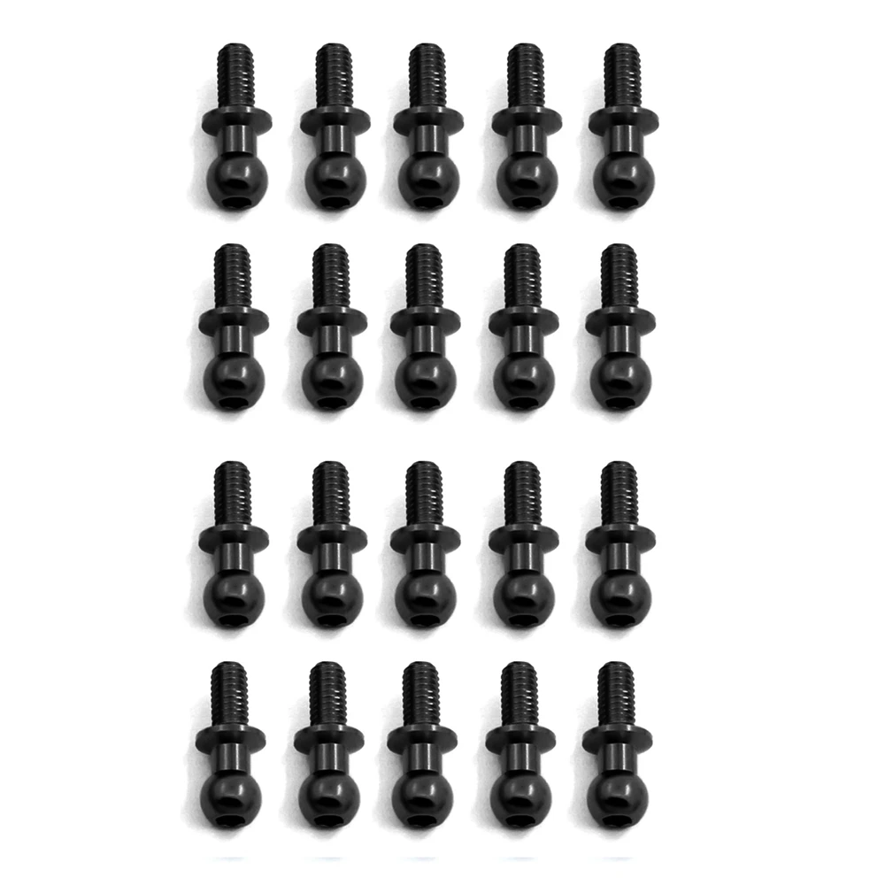 

20Pcs Metal M3 Hex Ball Head Screws for Tamiya TT-01 TT-02 Sakura D4 D5 1/10 RC Drift Car Spare Parts Universal,4