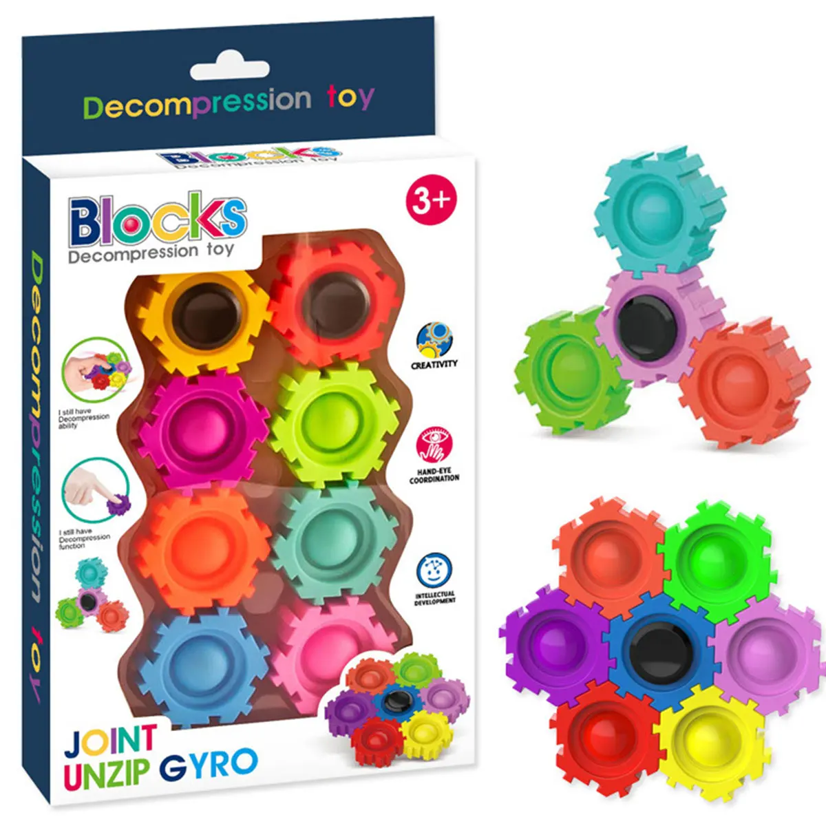 

6 шт., Детский конструктор «пузырьки»