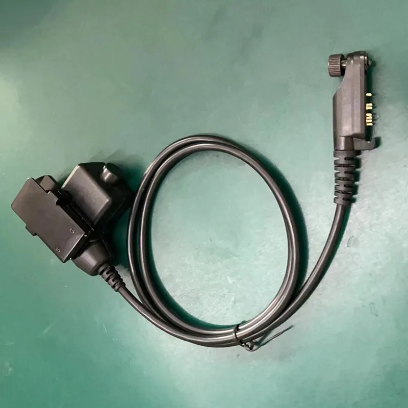 RISENKE U94 PTT Adapter for Hytera HP605 PD680 Radio Walkie Talkie Accessories Headset Cable (Civilian)