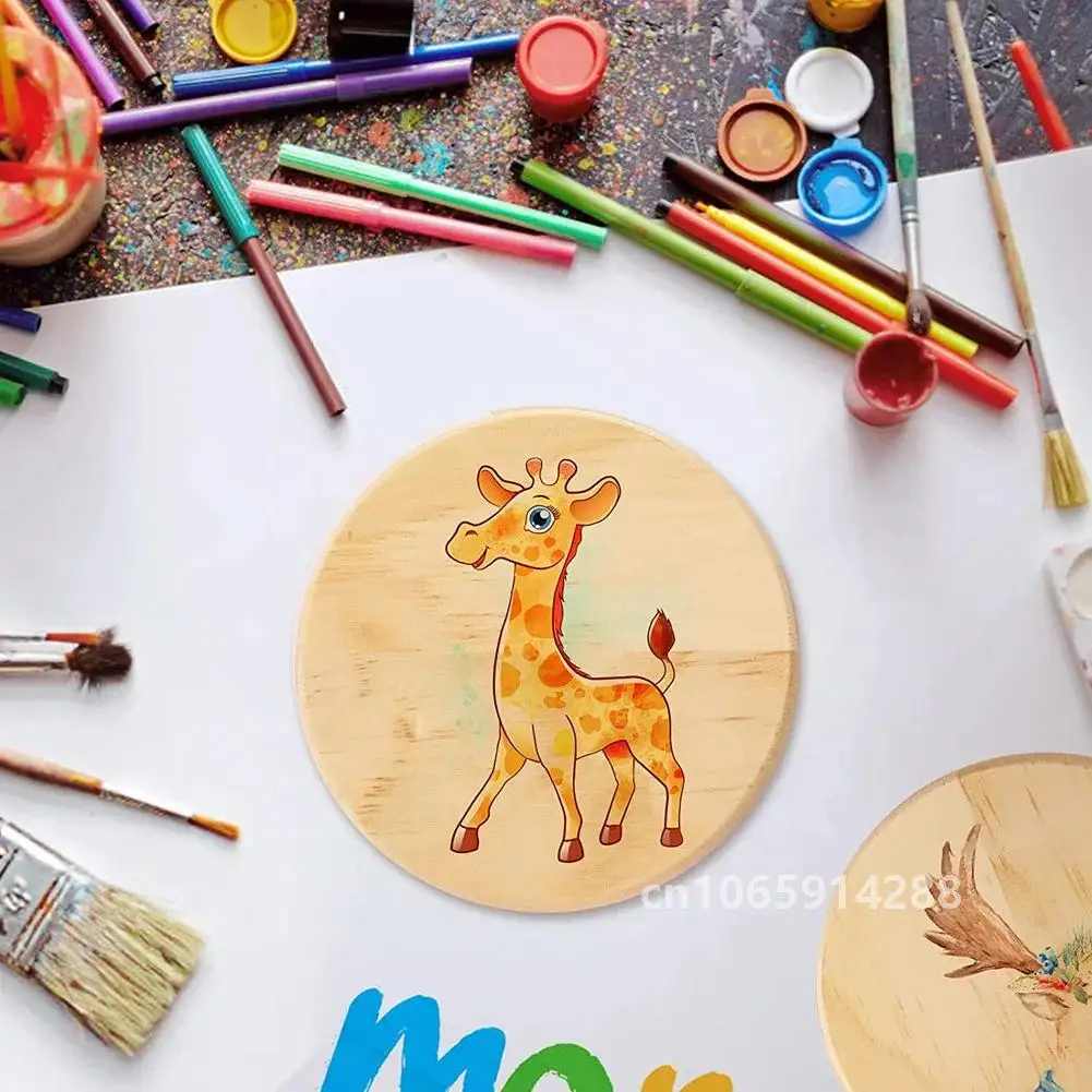 10 шт. круглые деревянные круги незавершенные ломтики диски DIY оригинальные