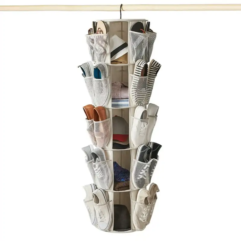 

Canvas Carousel Organizer - Closet Storage-Hanging Storage