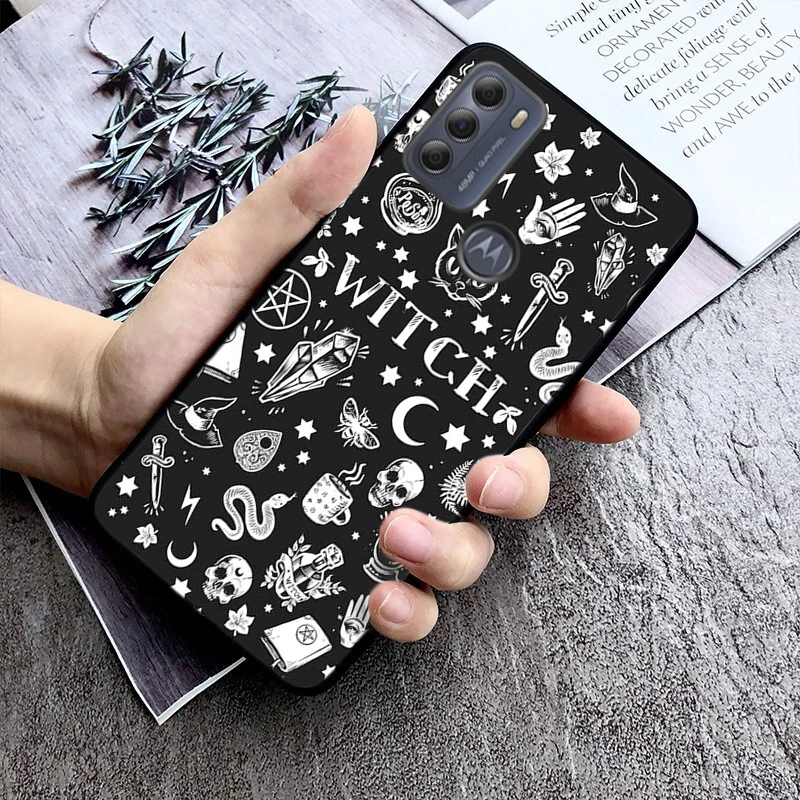 Чехол Girly Pastel Witch Goth Cat для Motorola Edge 50 40 Pro 30 Ultra Neo Fusion Moto G84 G54 G85 G62 G53 G72
