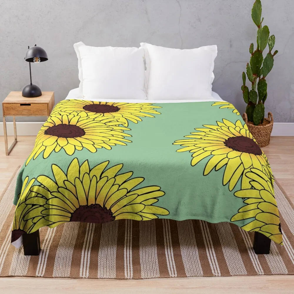 

Подсолнухи постельное белье с аниме для дивана плед с кисточками диван одеяло нить вязаное одеяло плед одеяло