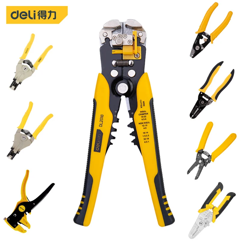 

Stripping Multifunctional Pliers Automatic Wire Stripper High-precision Fiber Optic Cutter Cable Scissors Crimping Peeling Tools