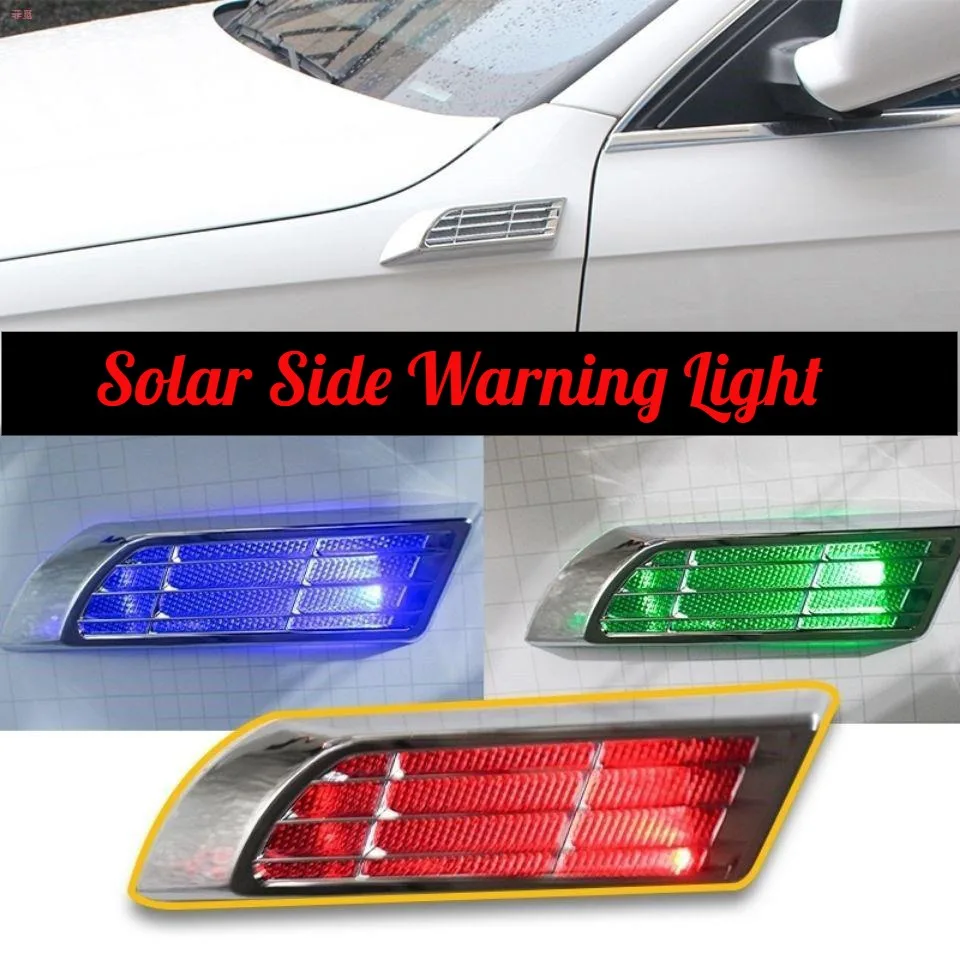 

Car Solar door side decorative warning light refitted with flash light, bright LED light, body decorative Colorful light