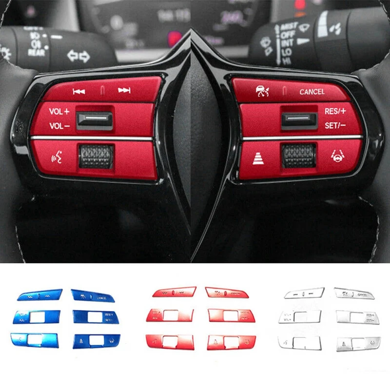 Car Multi-Function Steering Wheel Button Decoration Cover for Honda Civic 11Th Generation 2022-2023