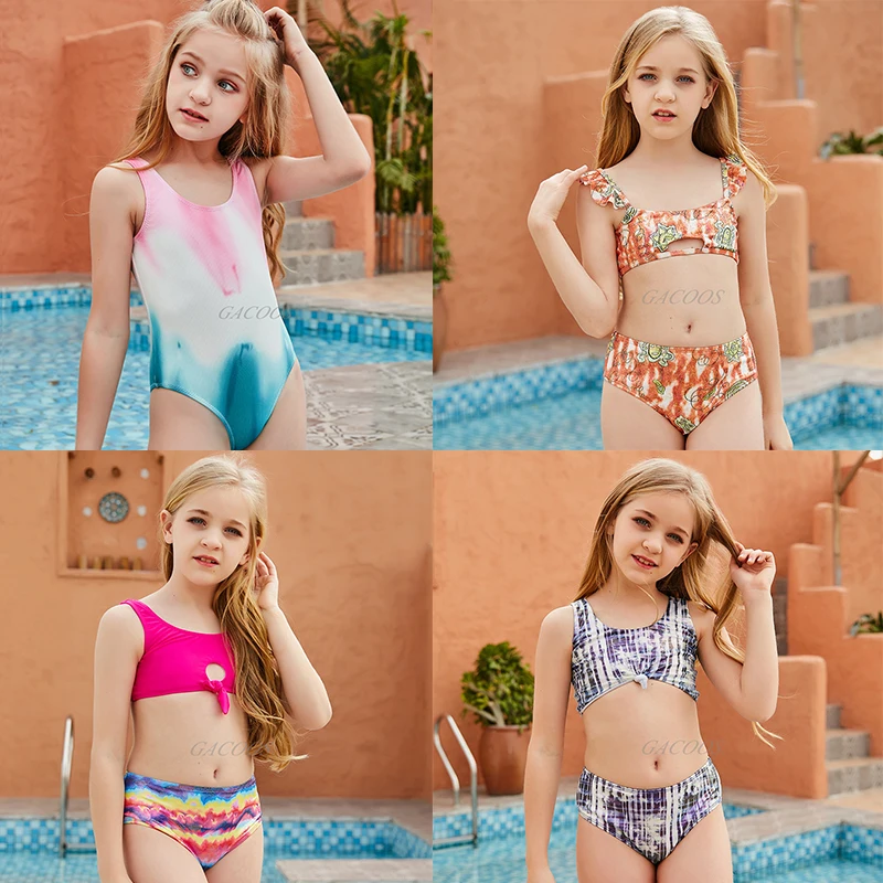 

NEW Cute Children Clothes Set Summer Kids Baby Swimsuit Girls Swimwear Bathing Suit Holiday Beach Outfits Teenager Swim Clothes