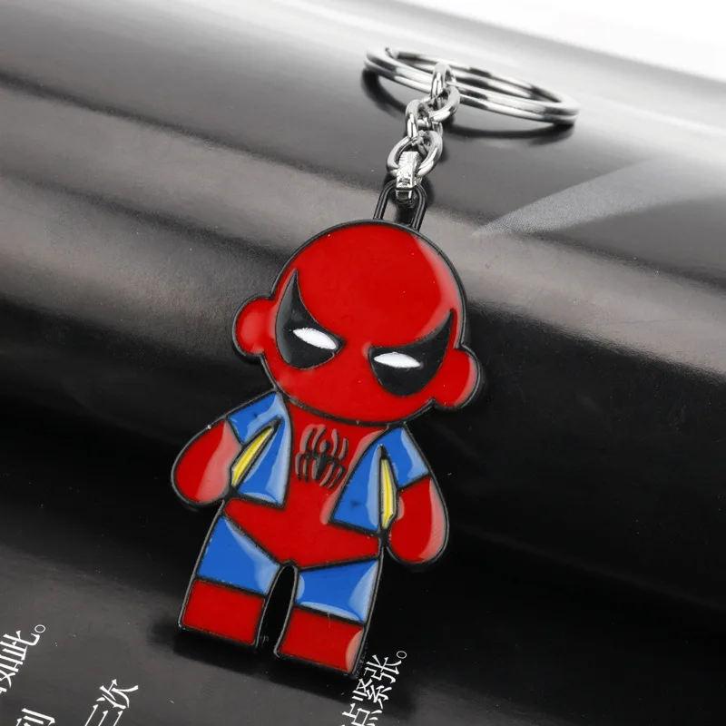 Фото Модный металлический брелок для ключей Marvel Avengers Spiderman, подвеска для сумки, креативный держатель для ключей, подарок на день рождения, аксессуар для мужчин и женщин №4