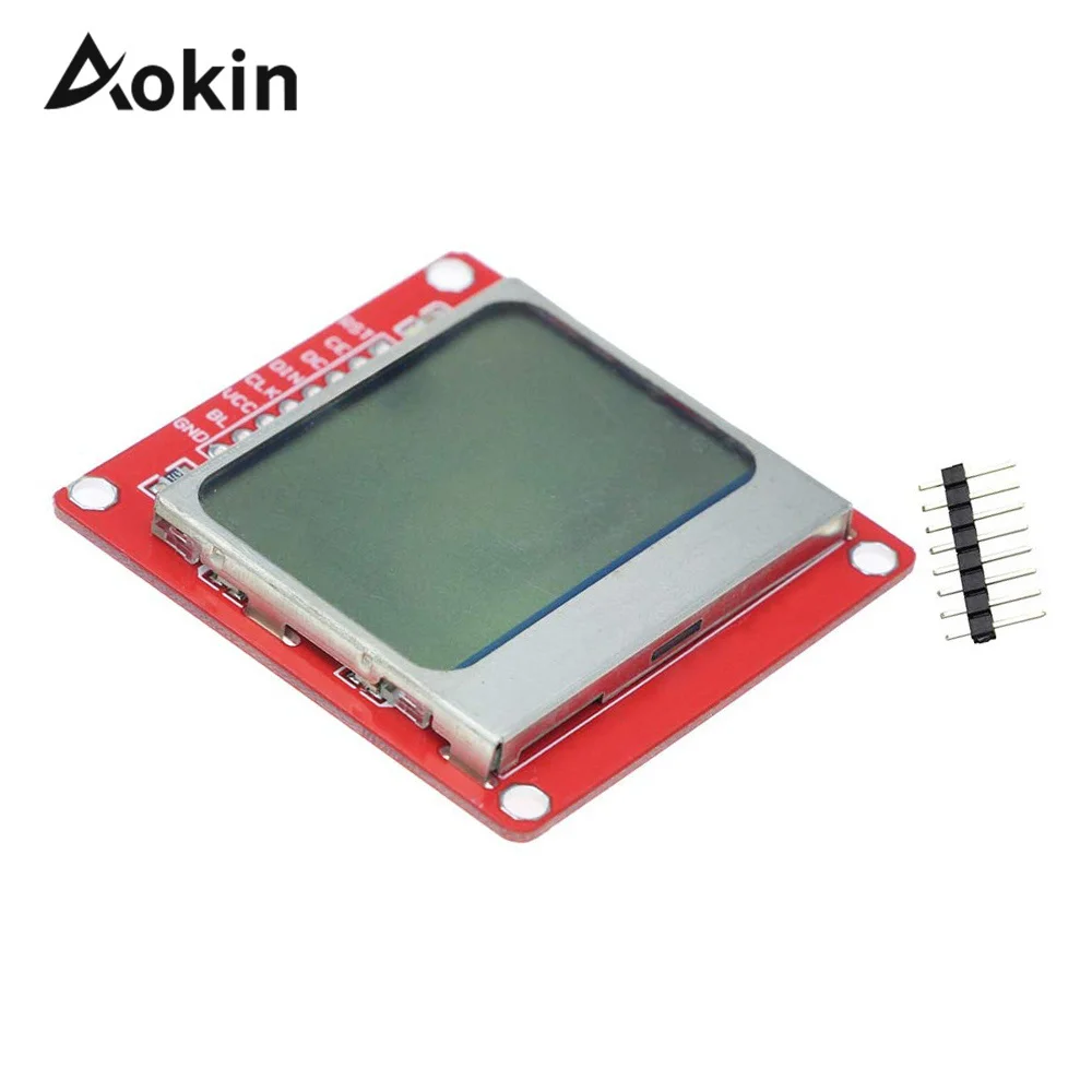 

Smart Electronics 84*48 84x84 LCD Display Module Monitor White backlight adapter PCB Nokia 5110 Screen for Arduino
