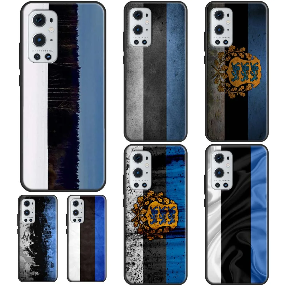 Estonia National flag Banner For Realme 8 Pro 8i C21 GT Master GT Neo 2 Case For OnePlus 8T 9R 9 Pro Nord2 Phone Coque