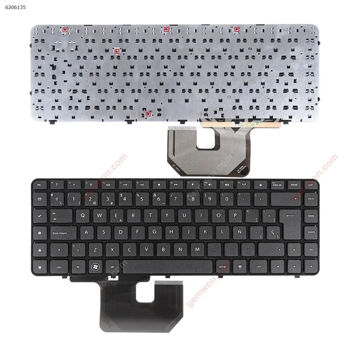 

SP Laptop Keyboard for HP dv6-3156ef dv6-3156sf dv6-3160 dv6-3154sf dv6-3156ef dv6-3156sf dv6-3160 GLOSSY FRAME BLACK Reprint