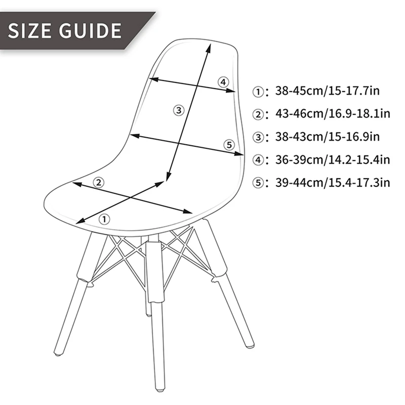 Elastic Seat Cover for Shell Chair Washable Dining Room Shape Slipcover Banquet Home Hotel 1/2/4/6PCS |