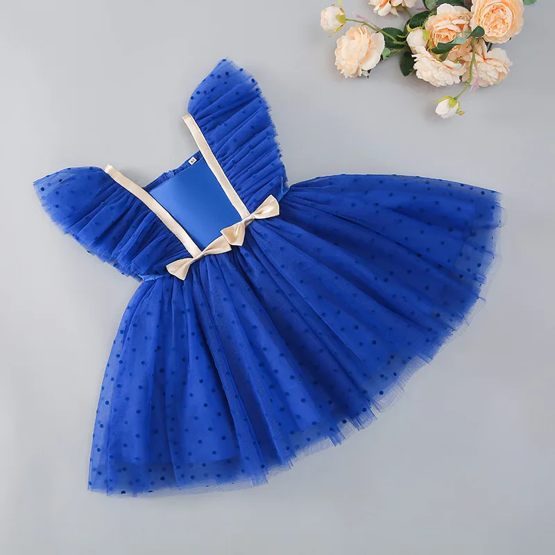 

Платье принцессы без рукавов для маленьких девочек, Сетчатое платье-смокинг, детские платья с помлатом, вечернее платье для девочек на выпу...