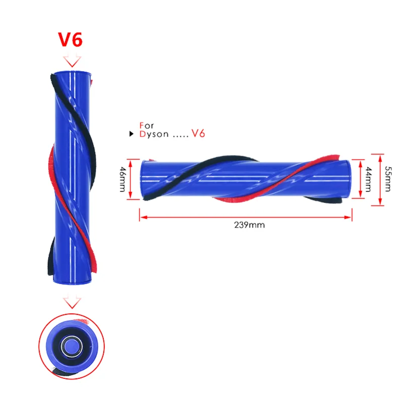 Заменяемый валик-щетка из карбонового волокна для пылесоса Dyson V6 V7 V8 V10V V11 - аксессуары для головки щетки.